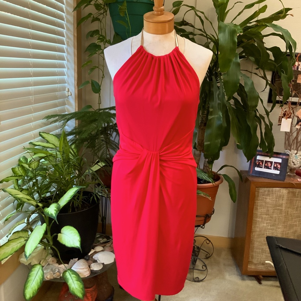 Maggy London sleeveless Red dress